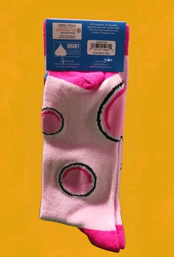New- 1 Pair Of Bubble Yum-Pink Socks-Girls Size 10-13-Bubble Gum-Hersey - Picture 2 of 3