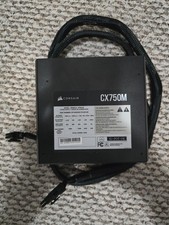 CORSAIR 750W CX750M ATX 80 BRONZE Certified Semi-Modular Power Supply PSU -USED