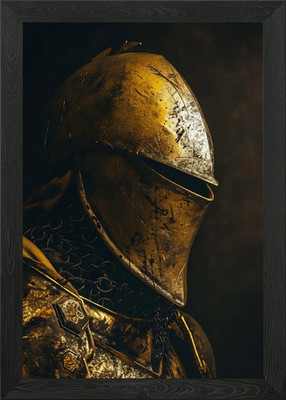 3D Dark Gold Framed Wall Art Poster Canvas Print Picture