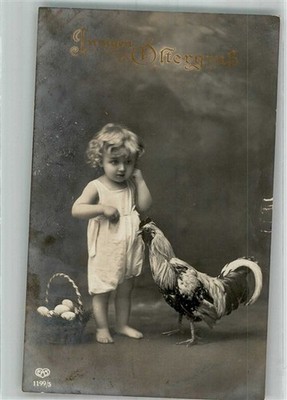 38169702 - Kind Ostereier Hahn Nr. 1199/5 Ostern EAS
