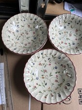 Staffordshire Oakwood Cereal Dessert Soup bowls X 3 Discontinued 17cm