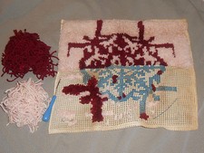 Gancio di chiusura vintage crema e marrone/borgogna geometrico (modello incompiuto)