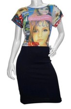 DOLCE & GABBANA D&G Rare Magazine Print Dress Magazine Print