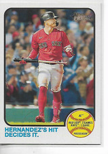 2022 Topps Heritage Hernandez's Hit Decides It Card