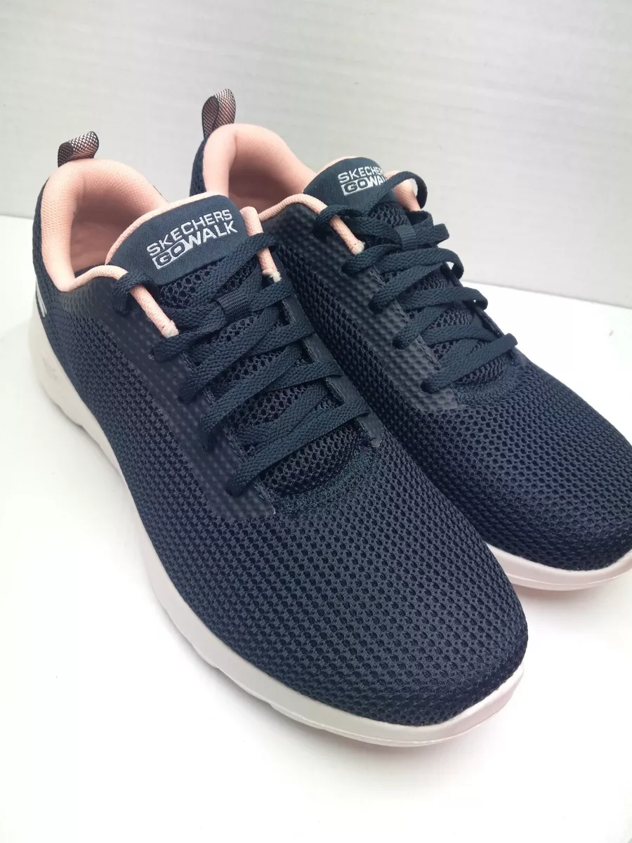 Skechers Performance Womens Size 9.5 Go Walk Joy Upturn Sneaker Navy Blue Pink