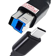 Anschluß Kabel kurz kurzes Anschlußkabel USB-C auf B-Stecker 3.0 DRUCKER HDD 1m