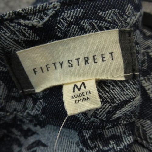 Fifty Street Skirt Womens Medium Blue Denim Rear Zip Knee Length Casual * - Picture 8 of 16