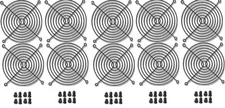10 Pack 120mm Black Finger Grills
