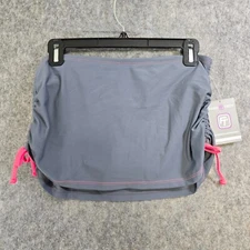 Free Tech Swimsuit Bottoms Womens Large 12 14 Gray Pink Skort Skirt Separates