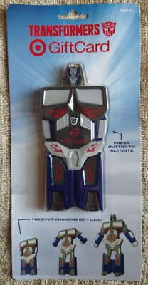 Target Transformers Autobot Optimus Prime Collectible Gift Card New No Value