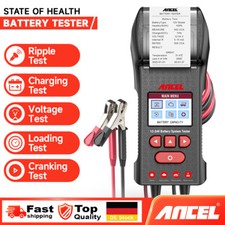 ANCEL BST600 KFZ Batterietester Testgerät Prüfer mit Eingebaut Drucker 12V/24V