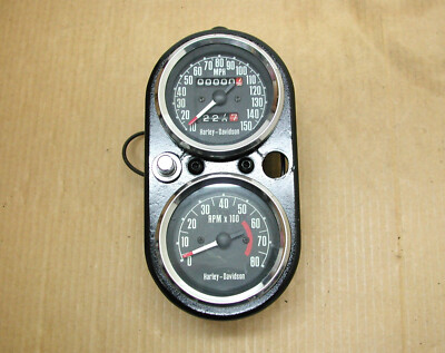 Vintage Harley-Davidson Shovelhead FX OEM Speedometer Tachometer