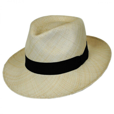 Jaxon Hats Panama Straw C-Crown Fedora Hat