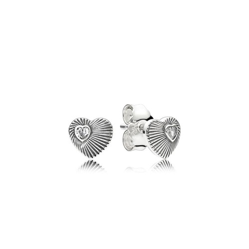 Pandora Vintage Heart Fans Stud 
