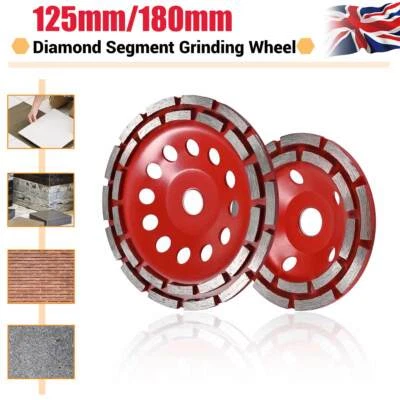 5"/7" Diamond Segment Grinding Wheel Cup Disc Grinder Concrete Granite Stone Cut - Image 1 of 4