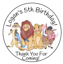 12 Personalized Kids Birthday Party Stickers Favors Labels tags 2.5" Custom