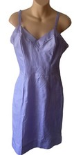Vintage Val Mode Full Slip Dress Nightgown Lingerie Dacron Poly Lavendar Size 34