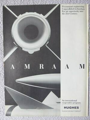 2/1983 PUB HUGHES MISSILE SYSTEMS AMRAAM GUIDED MISSILE ORIGINAL AD