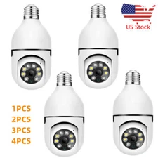 1080P 360° IP E27 Light Bulb WiFi Camera Wireless IR Night Smart Home Security