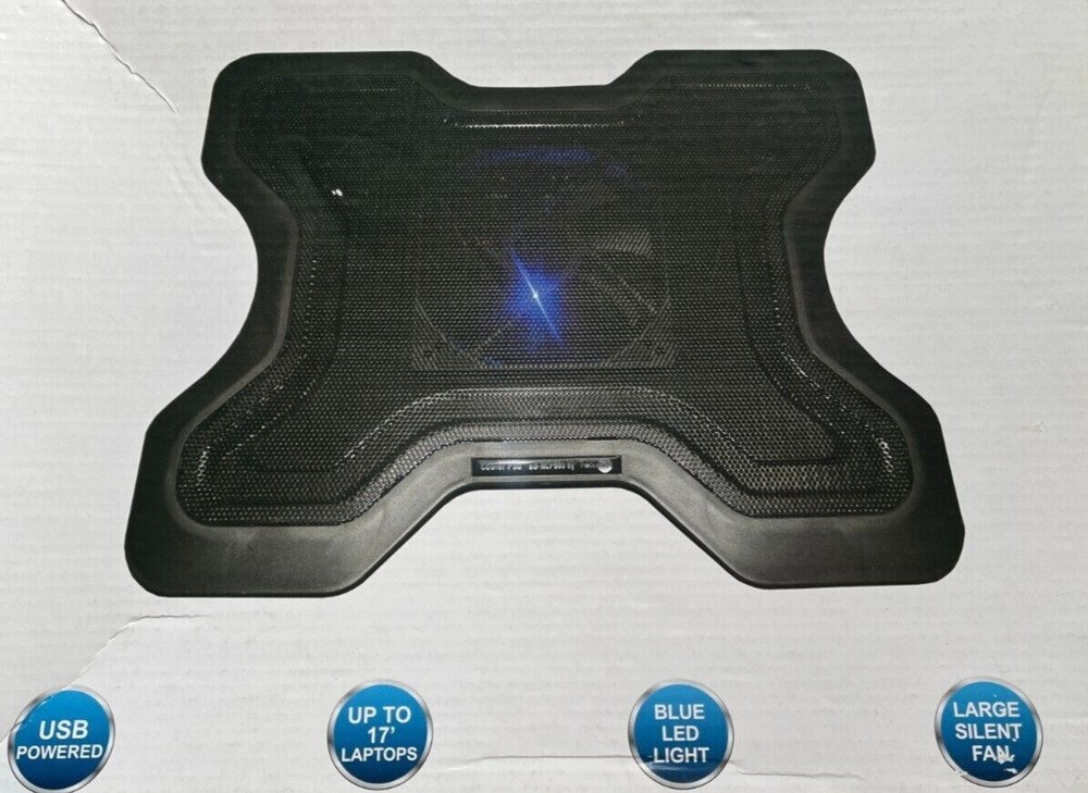 Laptop Stand with Quiet Cooling Fan- USB Connection LED Laptop Cooling Pad 17'