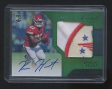 2017 PANINI CERTIFIED KAREEM HUNT MIRROR EMEARALD RPA RC AUTOGRAPH PATCH #ED 2/5