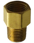 Brass Inverted Flare Brake Line Adapter Fitting 1/8 NPT Male to 7/16-24 Female