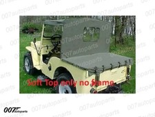 Canvas Soft Top L Shape For Willys Jeep MB/CJ2A/CJ3A/CJ5- OD Green/Brown/Black