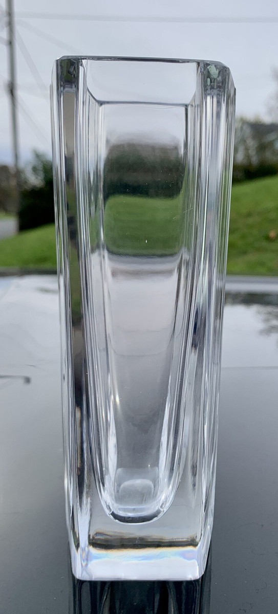 Signed Kosta Boda Crystal Vase Eden Falk 48021 6 1/2