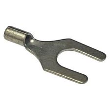 (100) Non-Insulated 16-14 AWG Spade Terminal 1/4 Fork Uninsulated Wire Connector