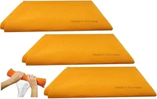 Original German Shammy Towels Super Absorbent Cloths Size 20x 27" Orange, 3 Pack