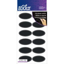 Sticko Chalk Label Stickers-Chalk Ovals, E5272051