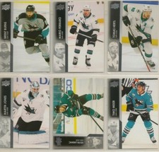 SAN JOSE SHARKS TEAM SET ~ 2021-22 Upper Deck Series 1 ~ 6 Hockey Cards ~ BURNS