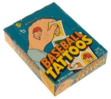 1971 Topps Baseball Tattoos 5 Cents Empty Display Box