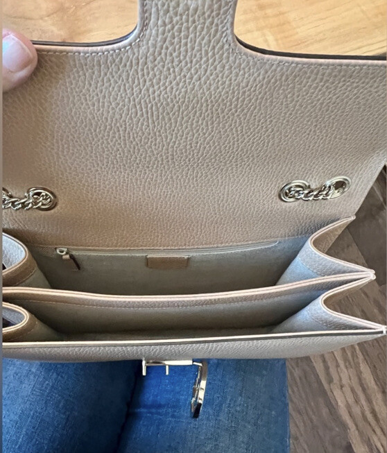 Authentic Gucci Calfskin Interlocking G Shoulder … - image 11