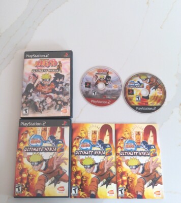 Naruto Ultimate Ninja 1 &2 Sony Playstation 2 PS2 Lot of 2 Games-Black Labels 