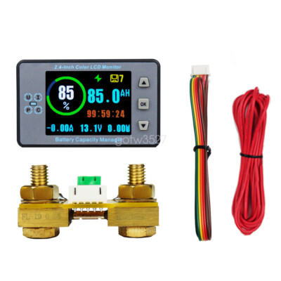 2.4 inch  Voltage Current Capacity Meter Battery Coulometer DC 8-100V