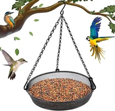 Pet Daily Kit Large Hanging Bird Feeder For Wild Birds Metal Mesh 4 Seasons