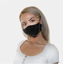 Protective Eye Face Mouth Nose Cover Fit Over Lens Glasses Visor Shield Oversize