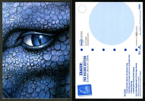 Eragon Christopher Paolini Promotional Deluxe Postcard MINT Inheritance Cycle