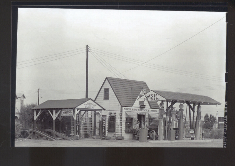 REAL PHOTO HARLINGEN TEXAS SERVICE GAS STATION ADVERTISING POSTCARD