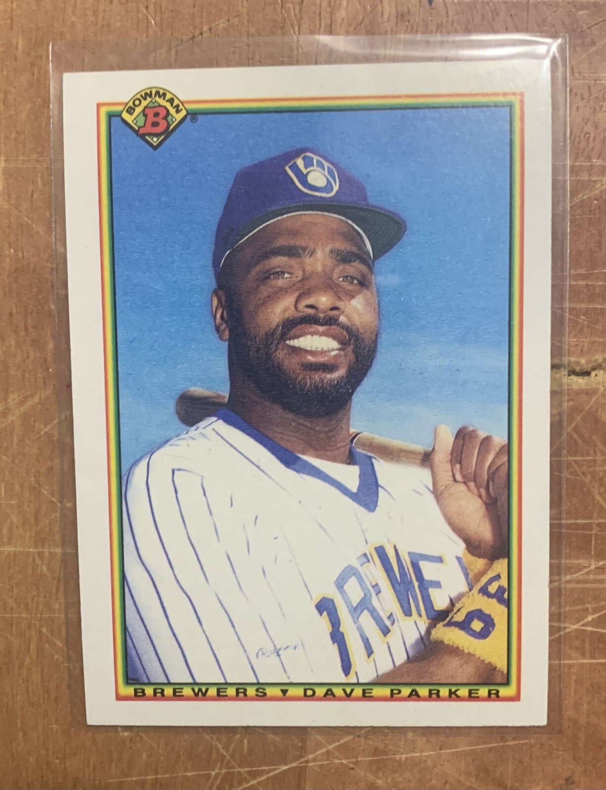 1990 Bowman #398 Dave Parker   Milwaukee Brewers  Baseball NM