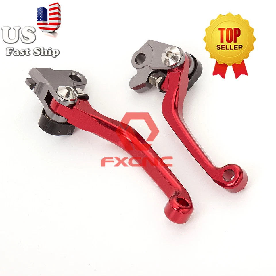 Рычаг сцепления поворотного грязевого тормоза с ЧПУ для Honda CRF150F 2003-2017 16 15 14 13 12 красный - Изображение 4 из 4