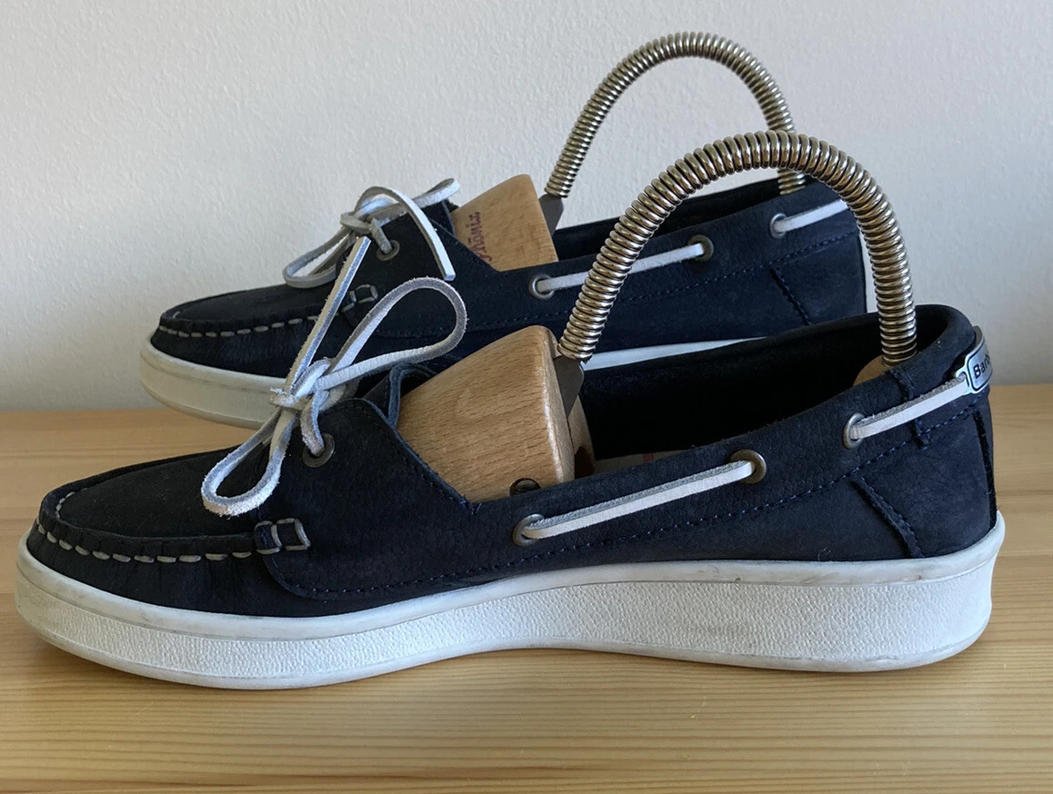 Ladies BARBOUR MIRANDA Leather Boat Deck Shoes.Navy Blue.Uk5 Eu38 BARELY USED