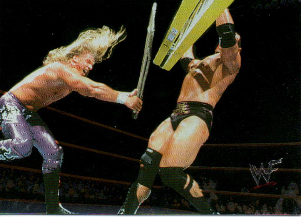 HHH The Rock WWF Comic Image Trading Card 2000 #54 WWE Wrestling