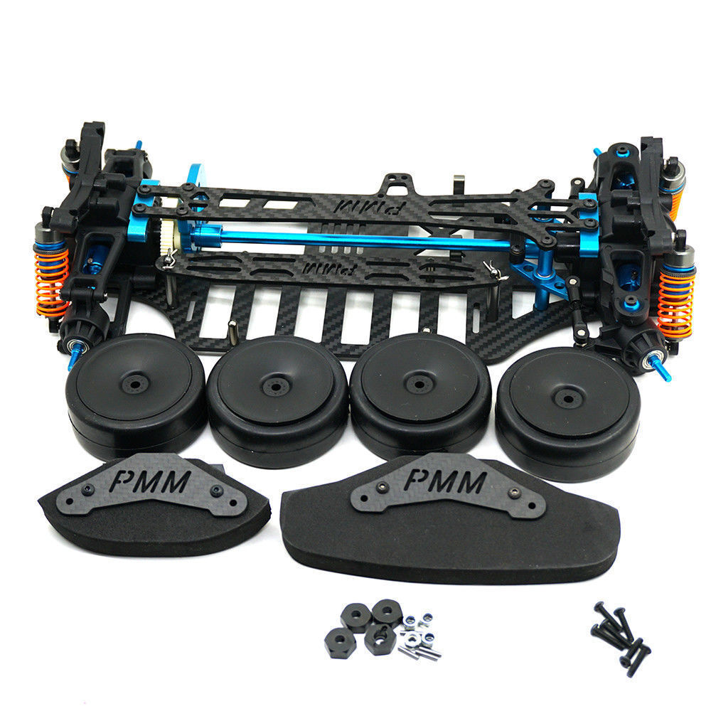 D4 RWD drift racing car frame body kit plastic & carbon for 1/10 Sakura ...