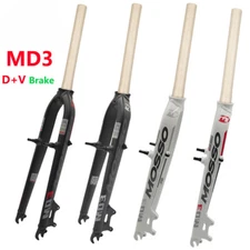 MTB Road Bike Hard Fork D+V Brake 26/27.5inch Straight Tube Bicycle Front Forks