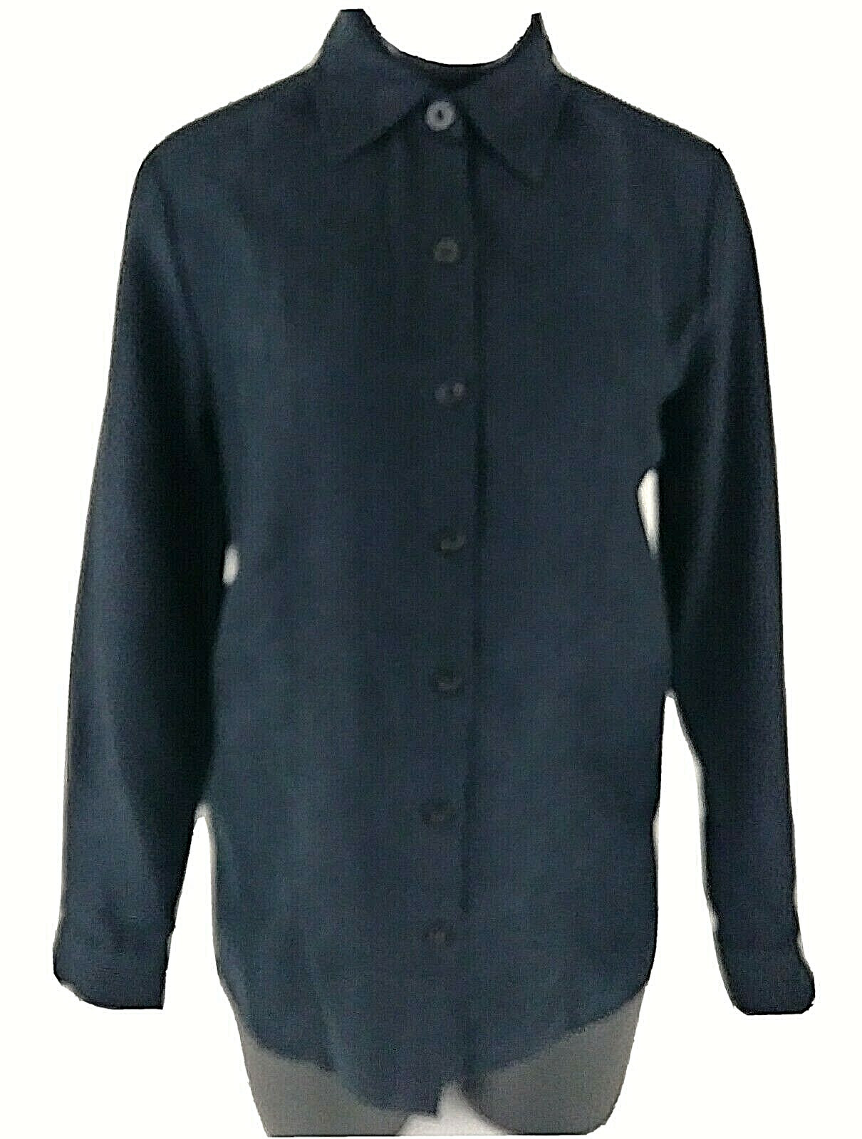 Notations Womens Small Black Button Long sleeve B… - image 1