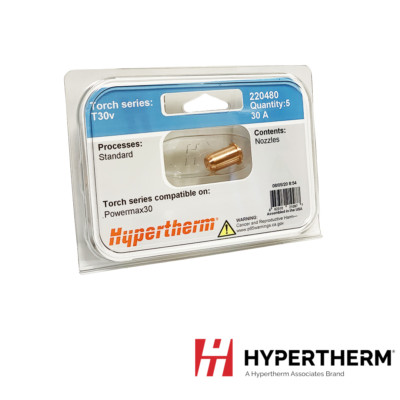 Genuine Hypertherm 220480 Powermax 30 30A Nozzles 5 Pack