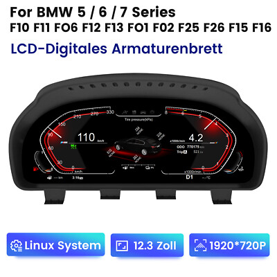 12.3'' LCD Cluster Digital Tacho Kombiinstrument für BMW 5er F10 F11 F18 F25 F26