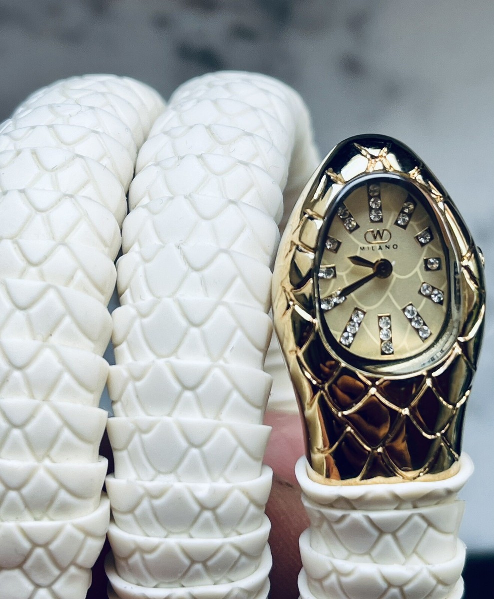 WINTEX MILANO SERPE OROLOGIO SERPENTE SNAKE BIANCO E ORO | eBay